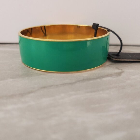 💚 NWT Vintage Y2k 00s 2000's J.crew Bright Green Thick Wide Bangle 💚 - Picture 1 of 4